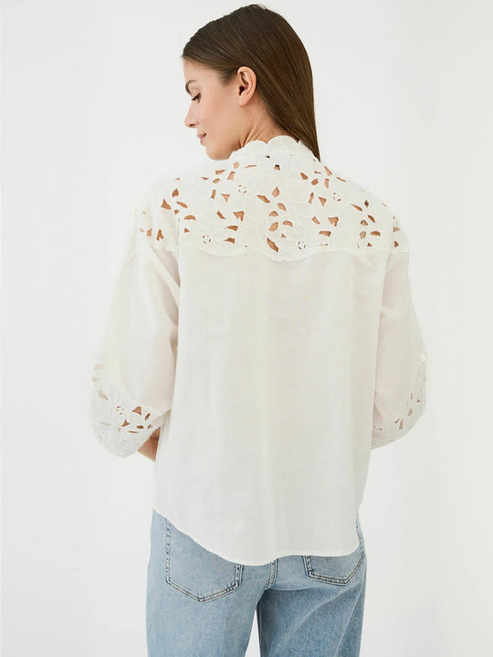 Pieszak Jeans PD-Pina Yoke Mix Shirt Ecru