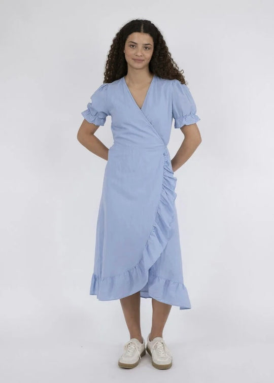 Neo Noir Marietta Linen Dress light blue