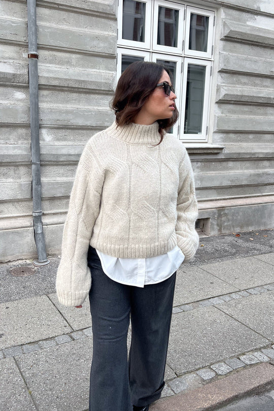 Noella Lynx Knit Ivory