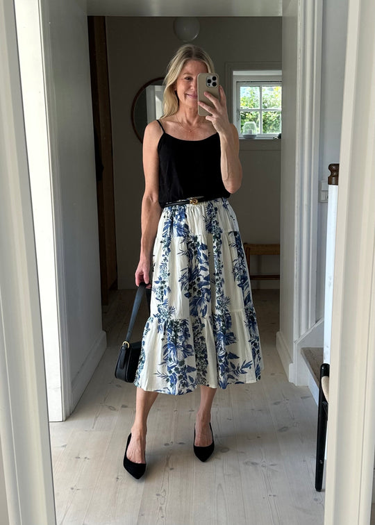 Lollys Laundry MorningLL Midi Skirt 20 Blue