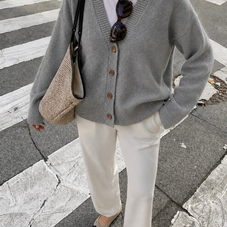Pre-order uge 35. Sofie Schnoor LevaSW Cardigan Grey Melange
