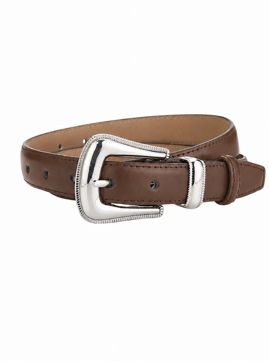 Plissé Copenhagen Gabre Belt Dark Brown