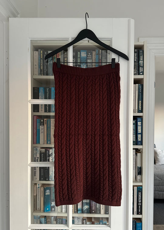 Esmé Studios Esbraidy Skirt Knit Bitter Chocolate (Bordeaux)