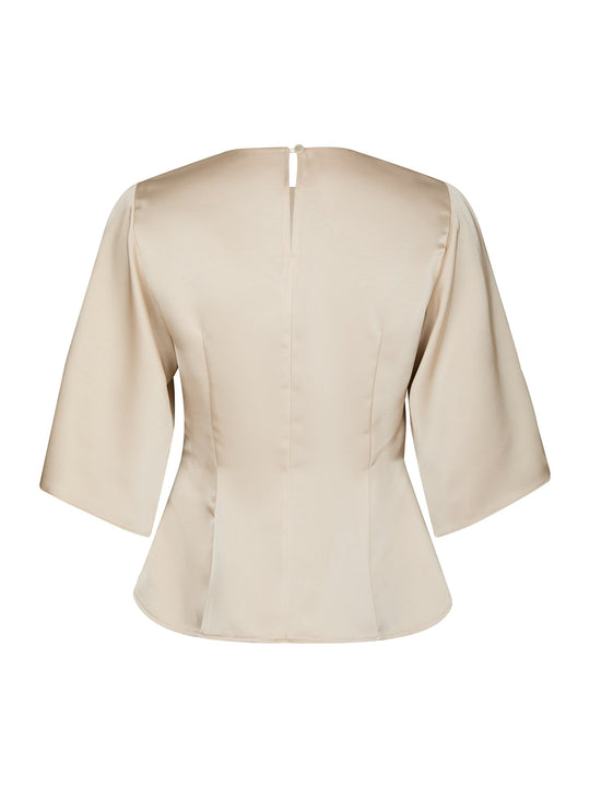 Neo Noir Remana Heavy Sateen Blouse Champagne