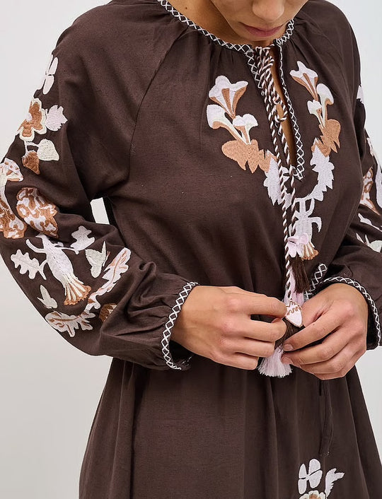 Helmstedt Monica Dress Brown