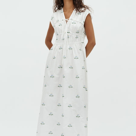 MbyM Taneil Long-M dress blue flower