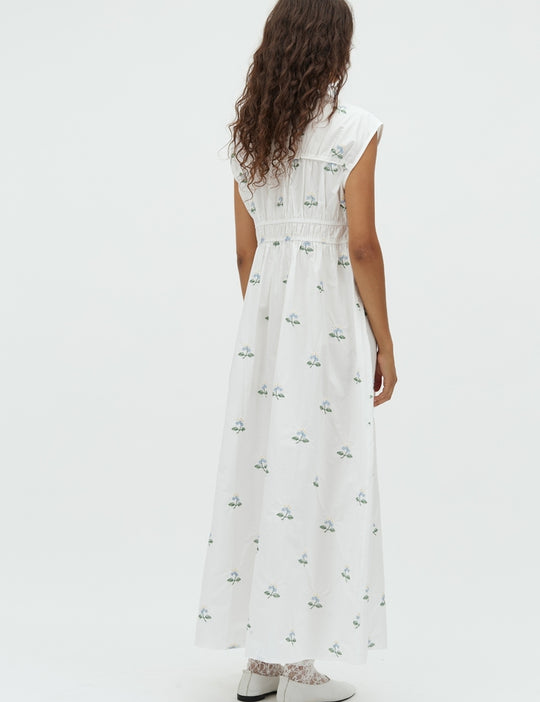 MbyM Taneil Long-M dress blue flower