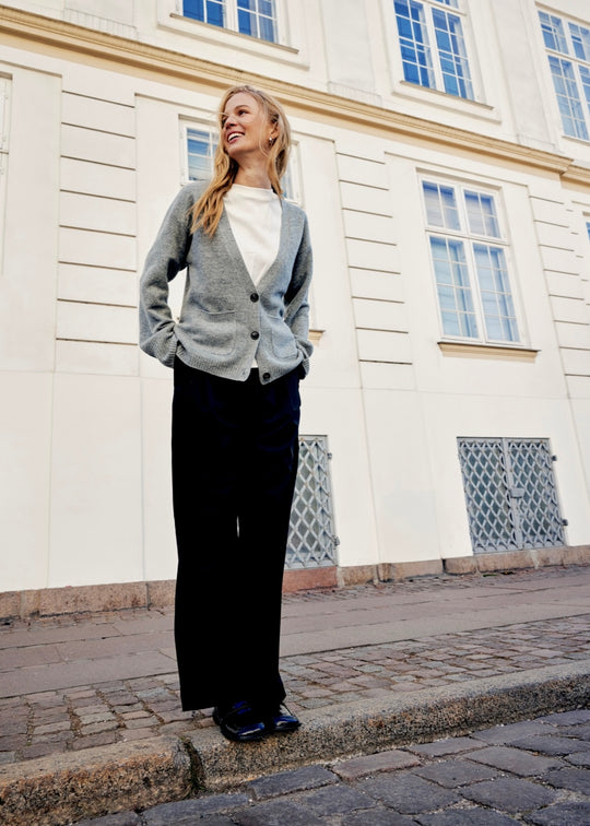 Karen by Simonsen KBAnemone Cardigan Medium Grey Melange