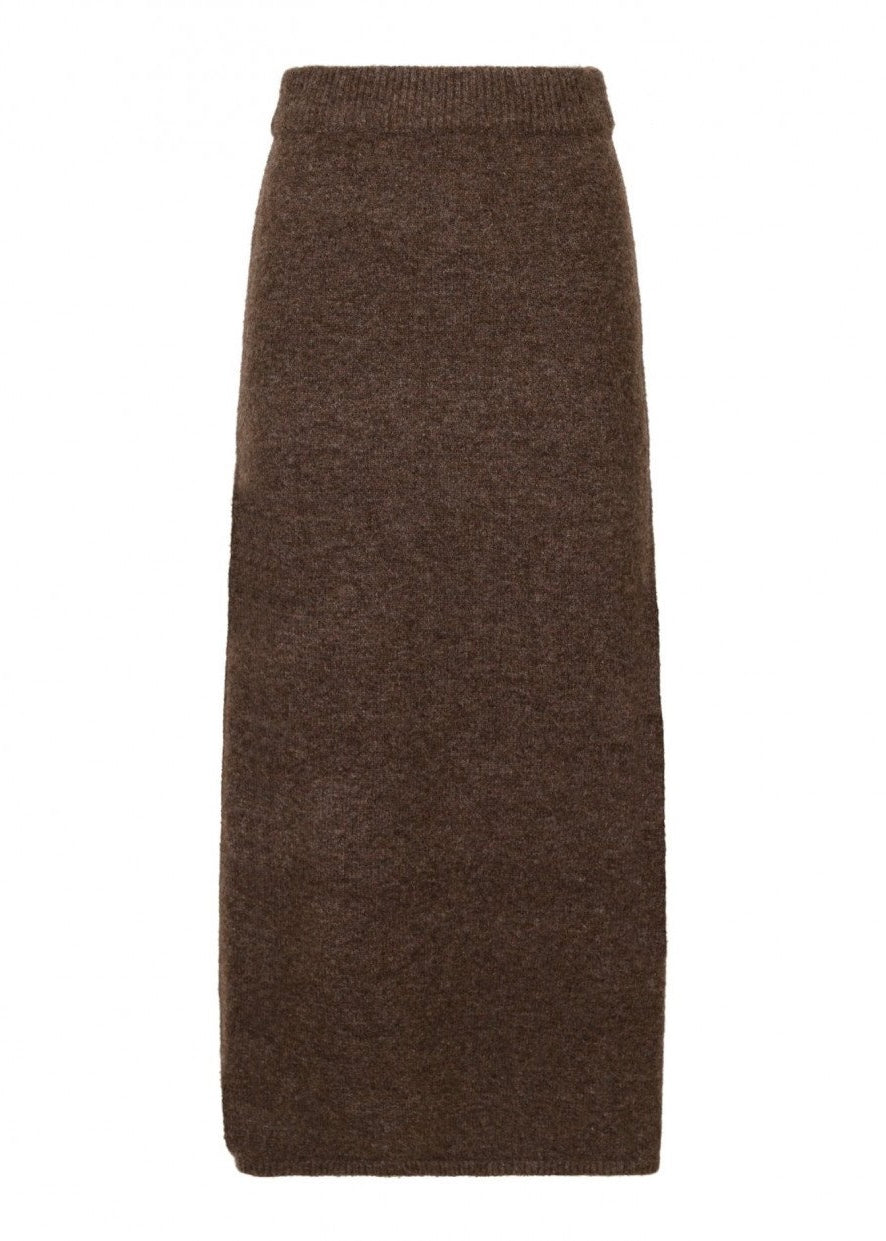 Neo Noir Ashanti Knit Skirt brown melange