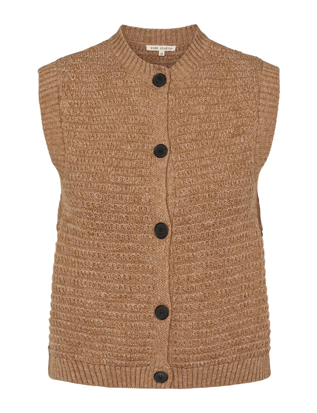 Esmé Studios ESSaga Knit Vest GOTS  Incense Mélange