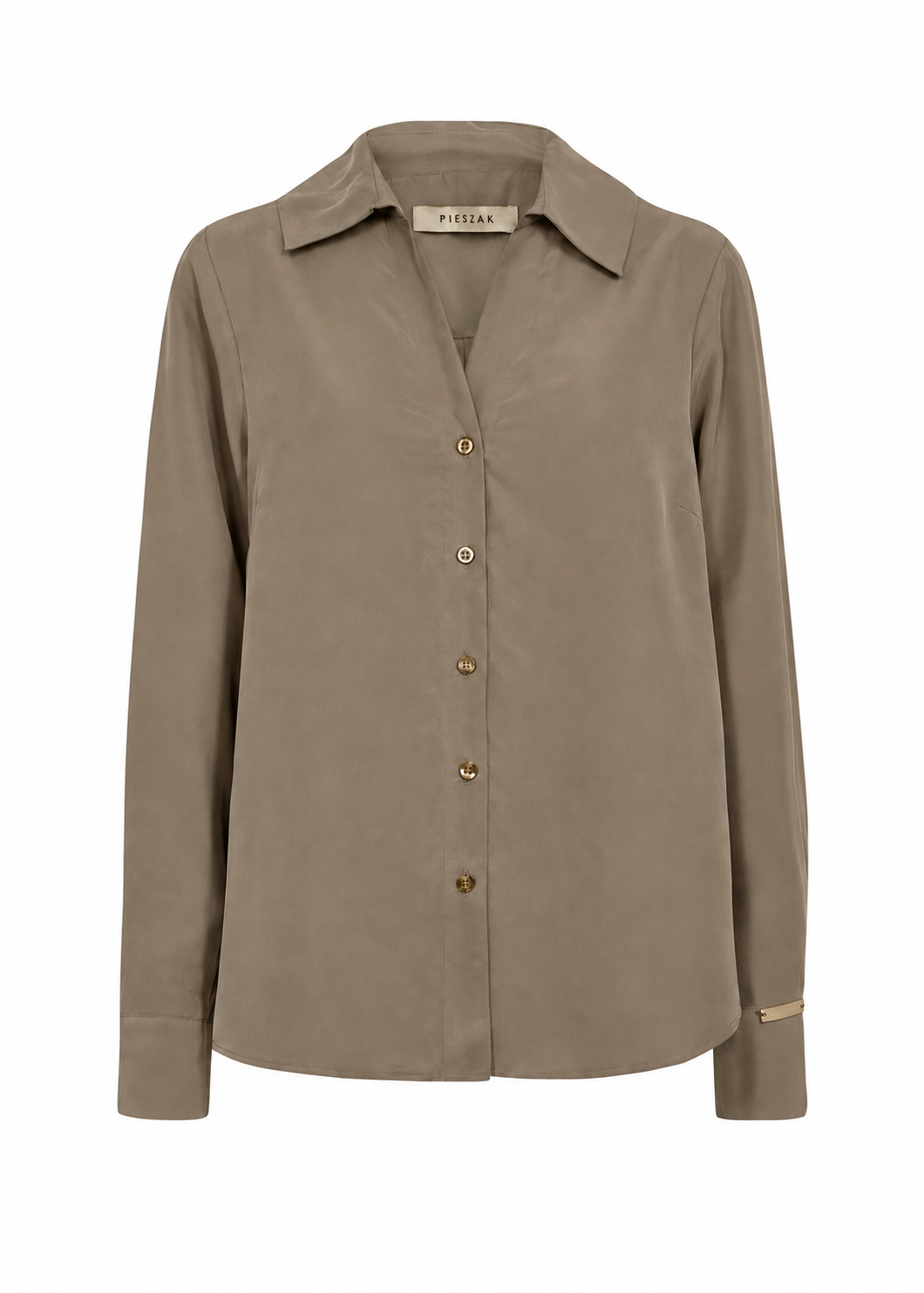 Pieszak PD-Percy Silk Shirt lead brown