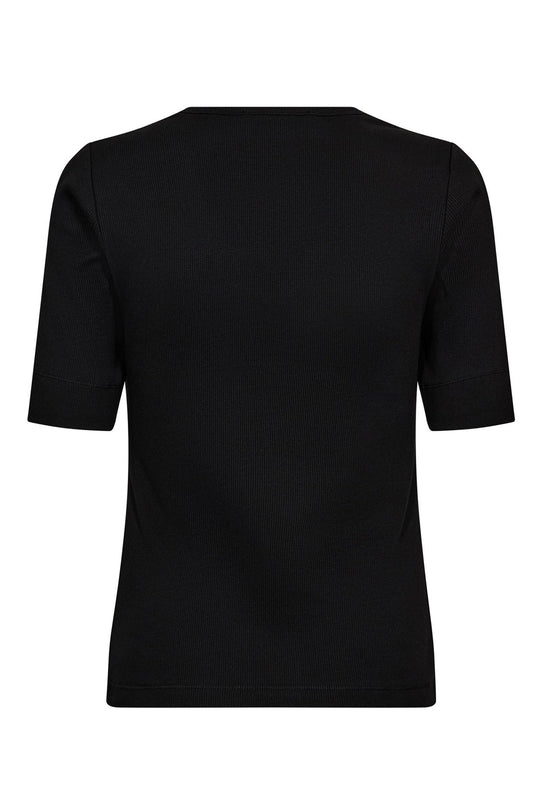 Co’Couture 43018 Grannycc Rib Ss V-Tee Black