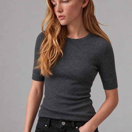 DAY Birger ét Mikkelsen Carolina Rib - Daily Elements Pullover Dark Grey Melange