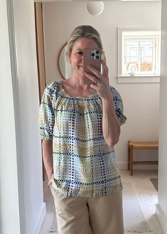 Minus Luretta Blouse Mango Blackbet Print