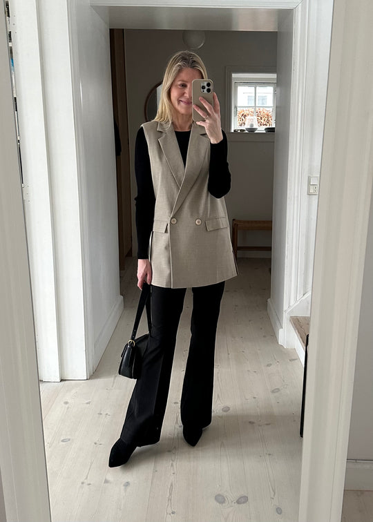 Coster Copenhagen CC Heart wide leg suit pants Emilia Fit black