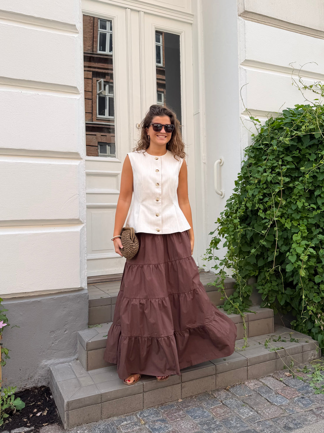 Pieszak PD-Aika Peplum Top Wash Solaris Sand Melange