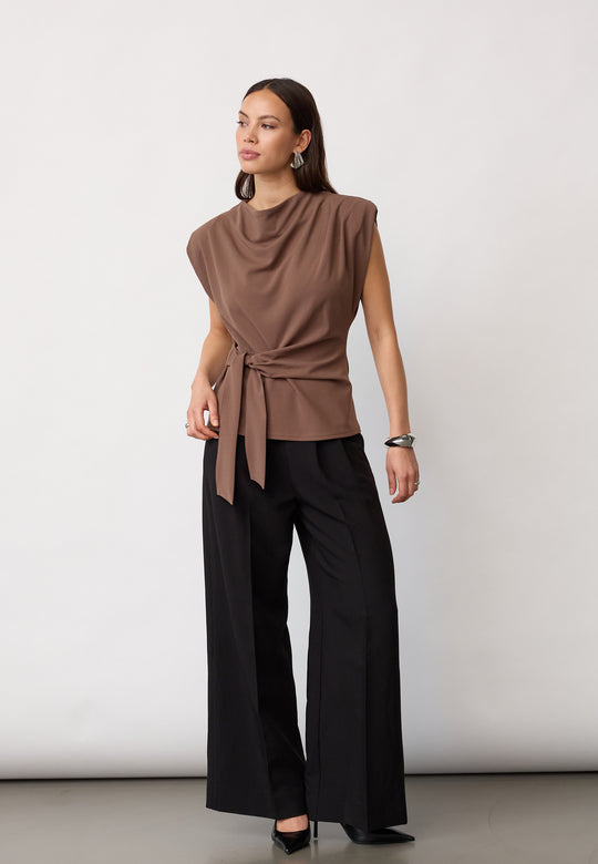 Co’Couture 45182 Falconcc Pleat Top Walnut