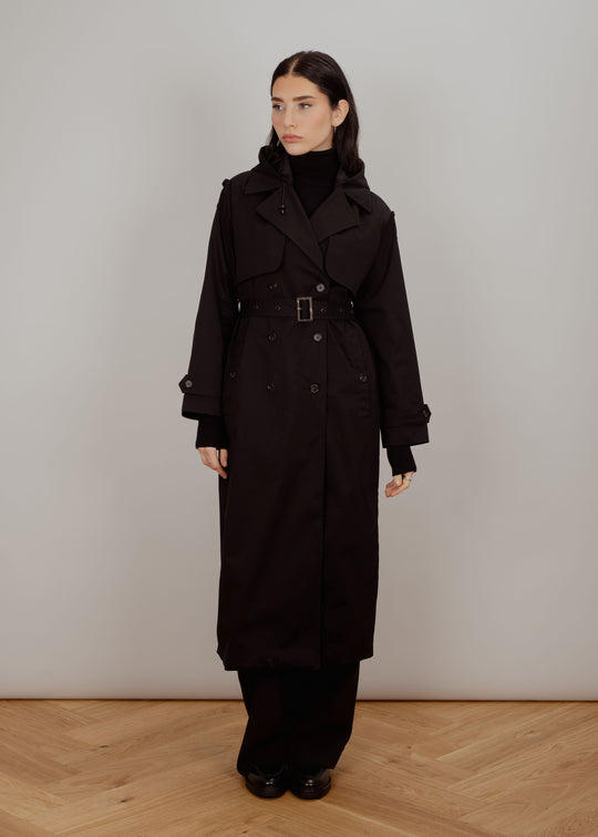 Urban Pioneers Fadoura Trench Coat Black