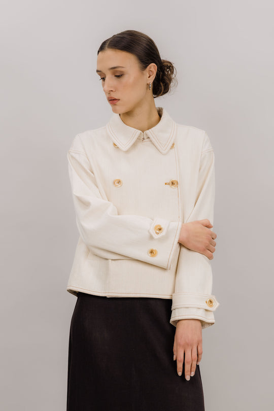 Urban Pioneers Sajma Trench Coat Cream