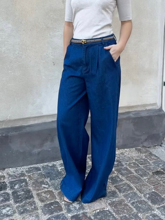 Saint Tropez JaclynSZ Pants Dark Blue Denim