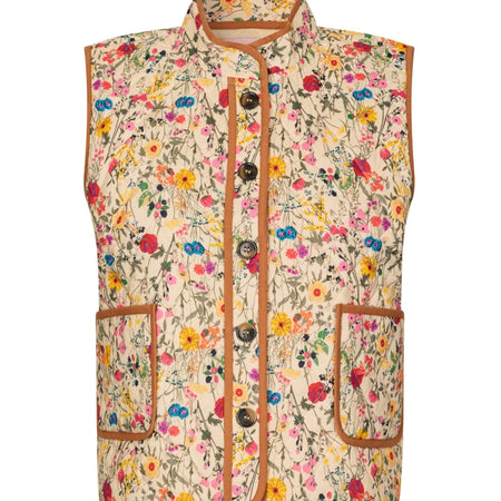 Lollys Laundry CairoLL Quilted Vest Flower Print