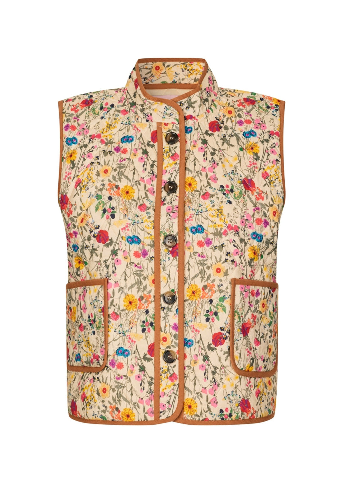 Lollys Laundry CairoLL Quilted Vest Flower Print