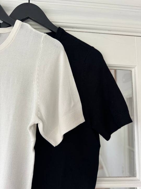 PCTana Short Sleeve Pullover Black