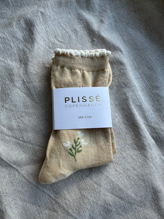 Plissé Copenhagen Josie socks beige