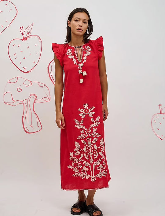 Helmstedt Ditte Dress Red Strawberry