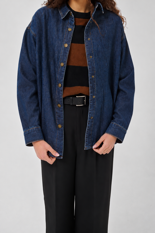 My Essential Wardrobe Denim Shirt MWHilma 171 Dark Blue Wash