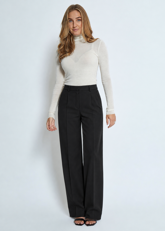 Minus MSCally Roll Neck Long Sleeve Top Broken White