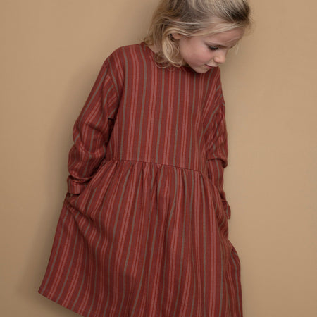Serendipity Brushed Dress Fig Stripe