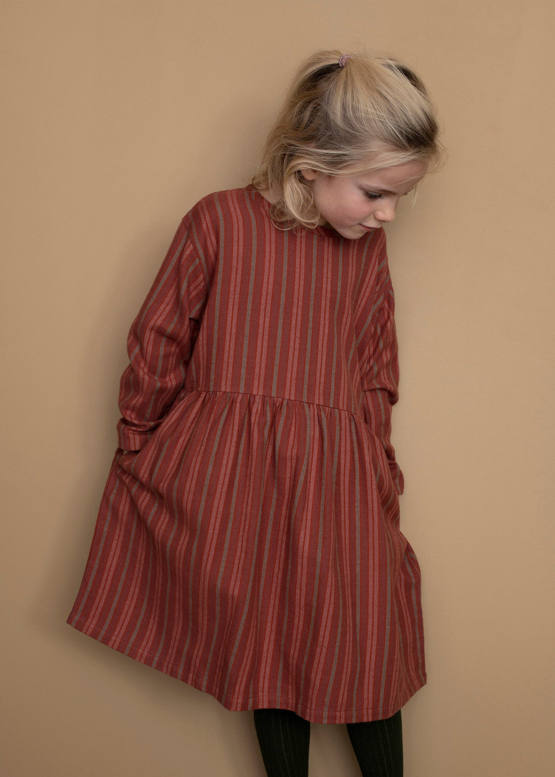 Serendipity Brushed Dress Fig Stripe