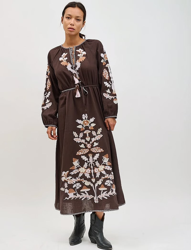 Helmstedt Monica Dress Brown