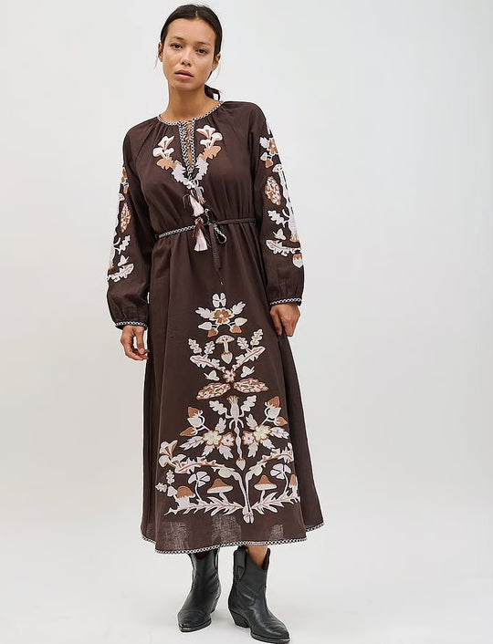 Helmstedt Monica Dress Brown