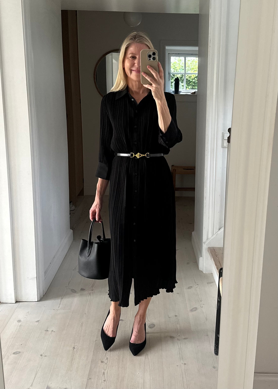 Plissé Copenhagen Gina Belt Black