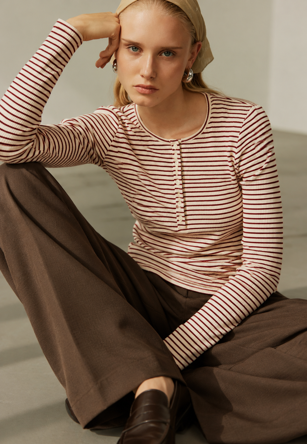 Sofie Schnoor Paxsw T-shirt Long Sleeve Red Striped
