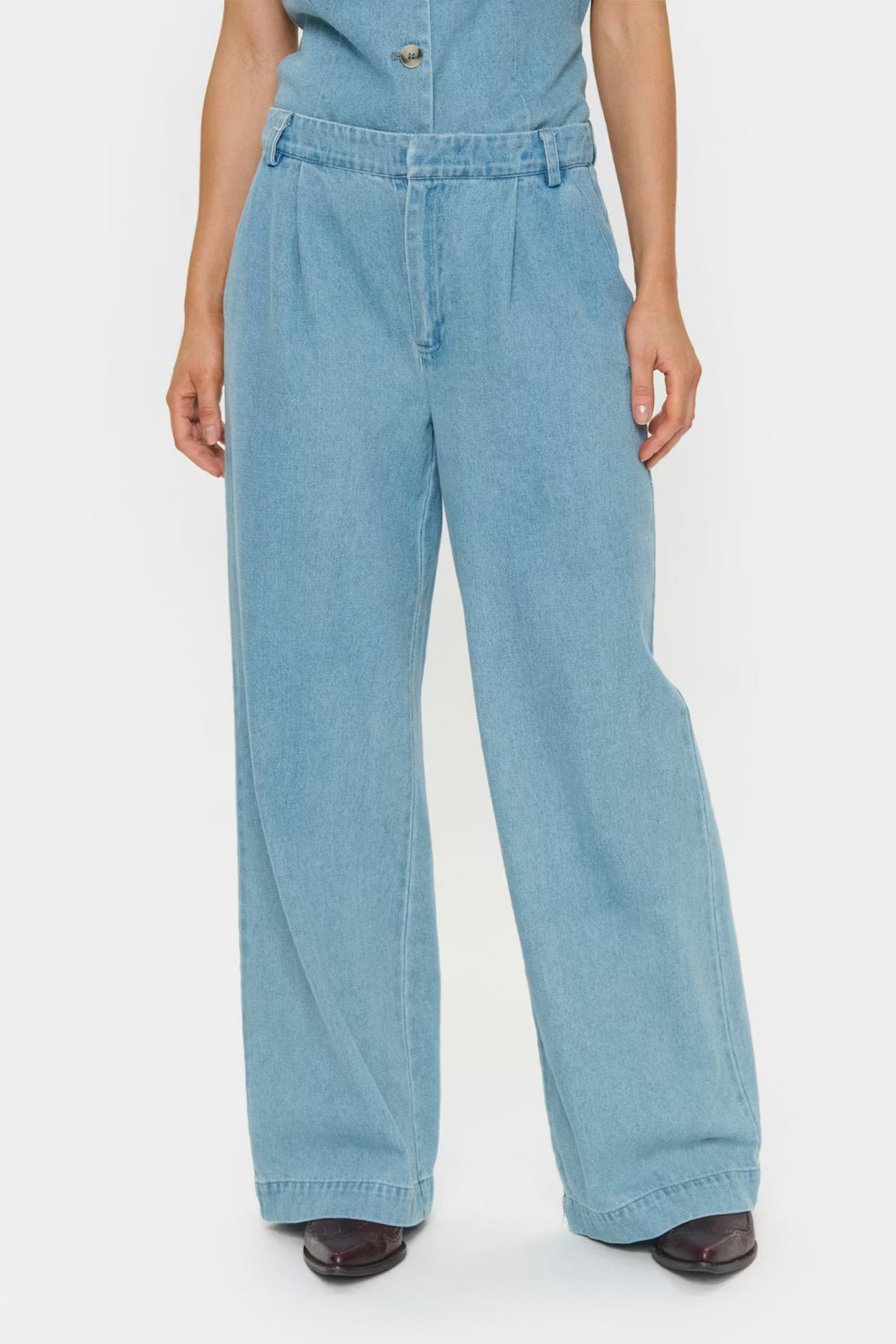 Saint Tropez JaclynSZ Pants Light Blue Denim