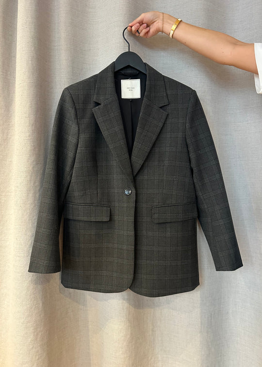 Neo Noir Gaby Check Blazer Antracit
