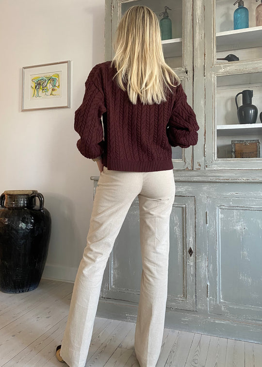 Esmé Studios Esbraidy Jumper Knit Bitter Chocolate (Bordeaux)