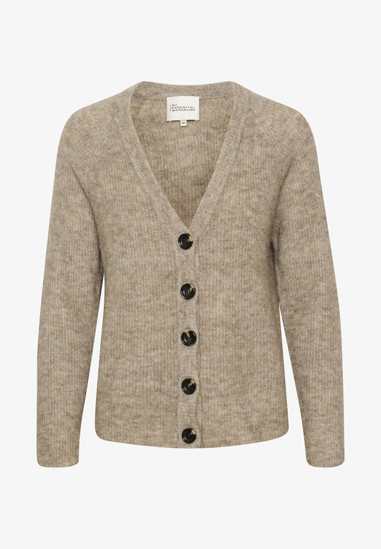 My Essential Wardrobe The Knit Cardigan Dune Melange