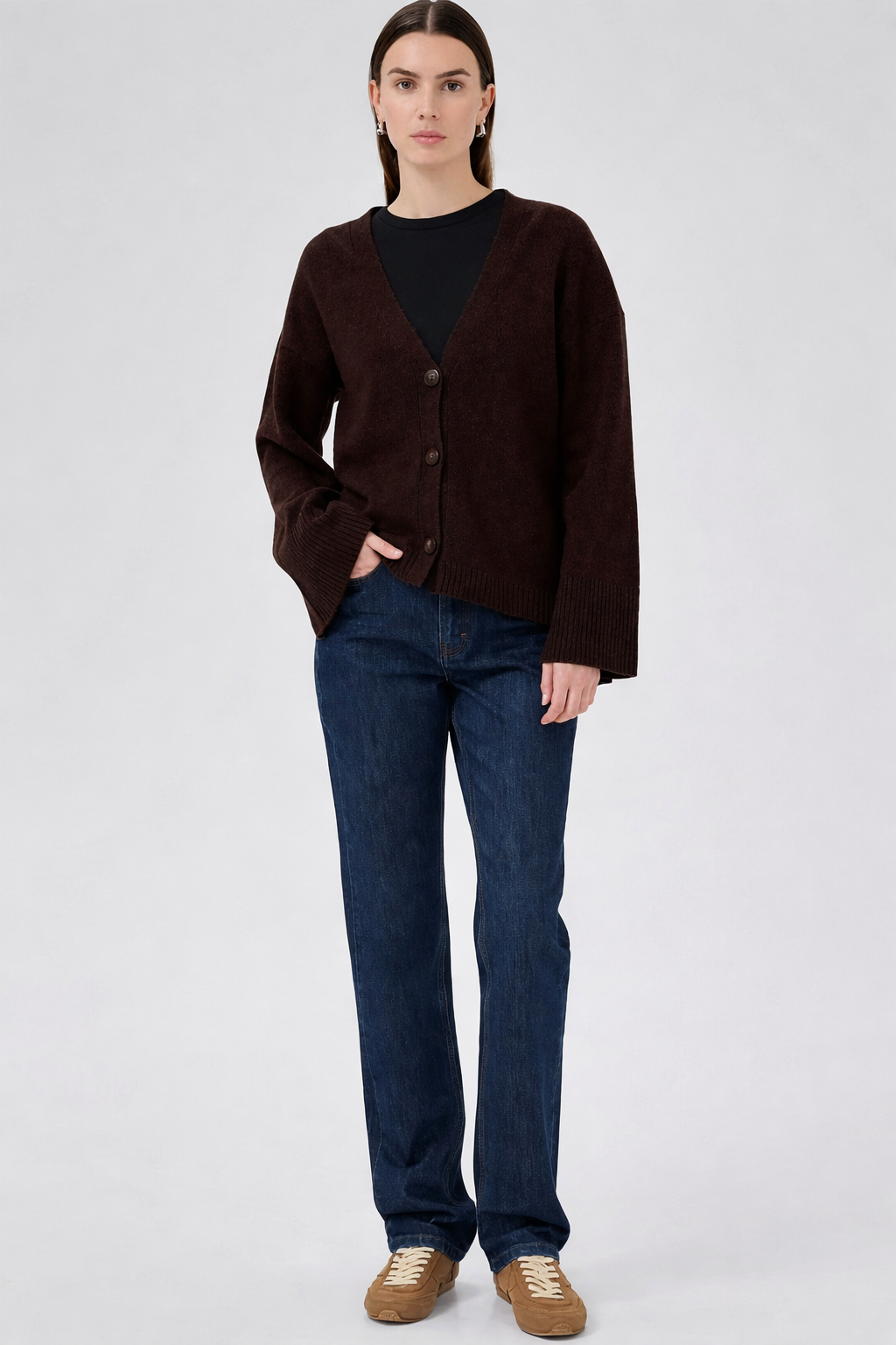 My Essential Wardrobe HuxiMW Wool Cardigan brown