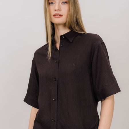 Urban Pioneers Nemi Short Sleeve Shirt Espresso
