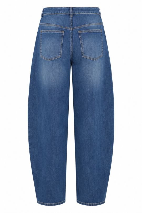 La Rouge Tenna Barrel Jeans Blue Washed Denim