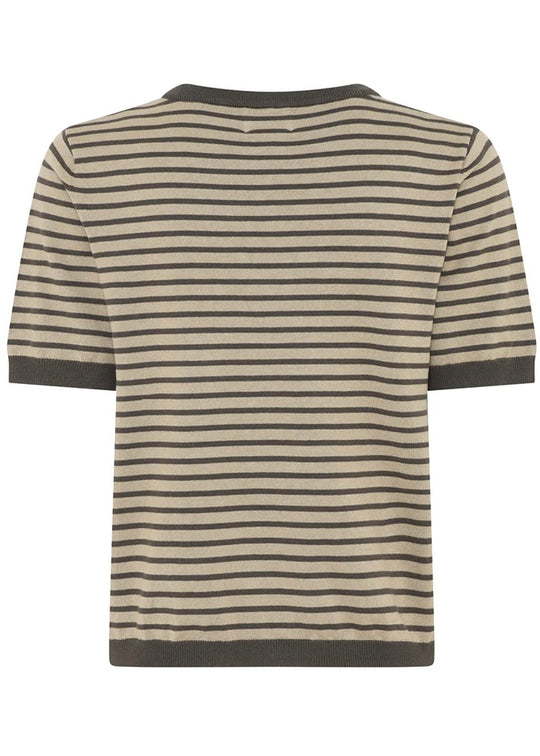 La Rouge Sailor Knit S/S Sand/brown stripe