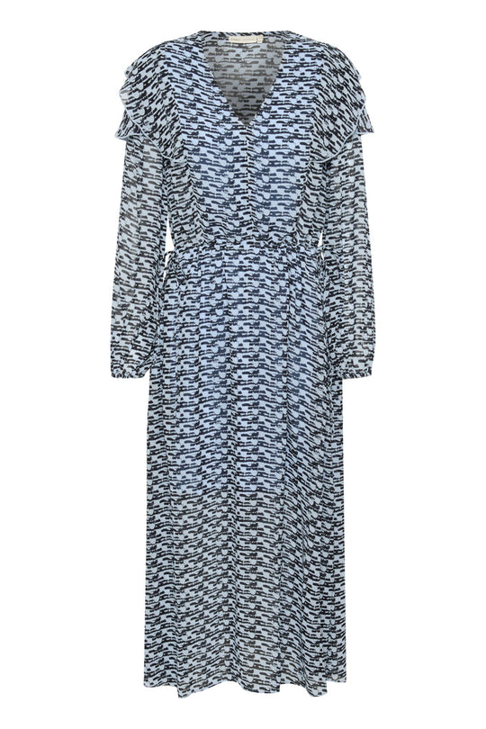 Inwear CessieIW V-neck Dress Blue Diffused Wall