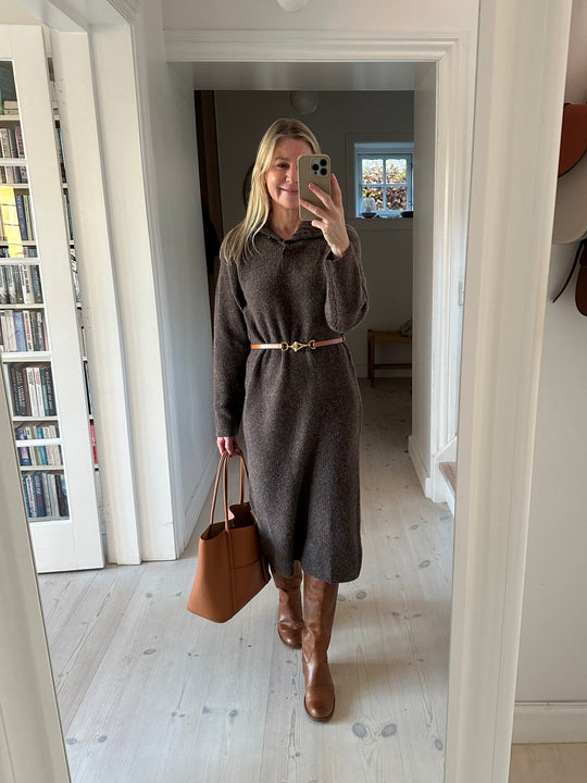 Karen by Simonsen KBThelma Knit Dress Chocolate Chip Melange - Brown