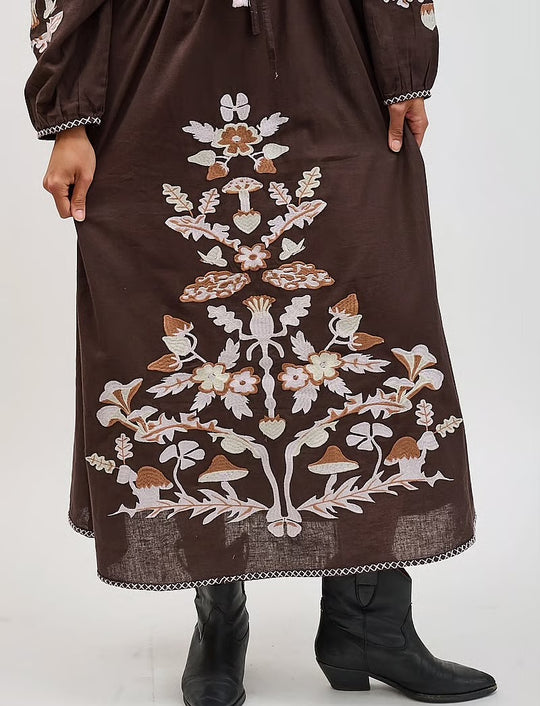Helmstedt Monica Dress Brown