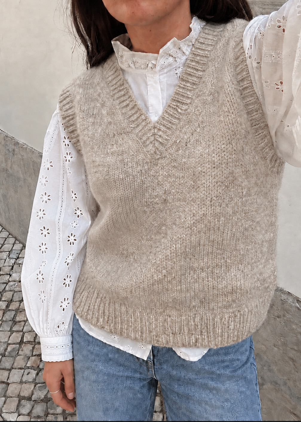 MbyM Allia-M vest Oaty Melange