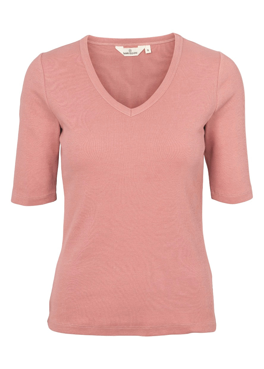 Basic Apparel Ludmilla SS Tee Old Rose